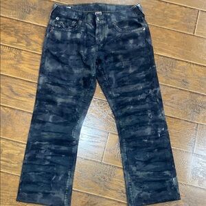 True Religion Black Straight Jeans